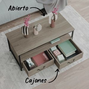 Mesa de Centro Industrial Cassetti Espresso Coricha Home