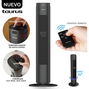 Ventilador de Torre Digital con Control Taurus New Babel 50W