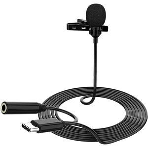 Micrófono Lavalier Solapero Tipo C Supervisión De Audio Celular Laptop
