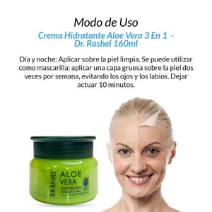 Crema Hidratante Aloe Vera Hidratante 3 en 1 día/noche Dr Rashel  50 Gramos