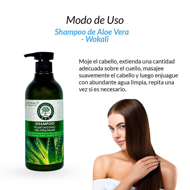 Shampoo de Aloe Vera Wokali 550ml 3 Unidades - Real Plaza