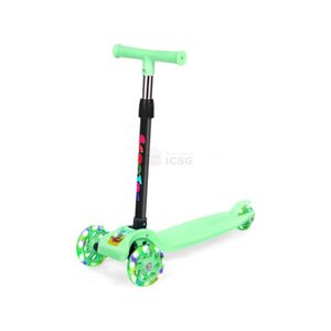 Scooter Plegable Para Niños Con Luces - Verde Agua