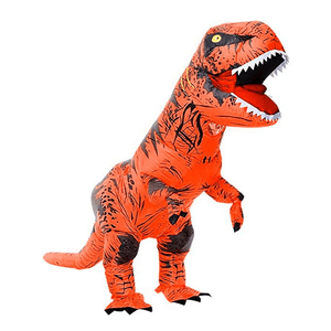 Disfraz Dinosaurio Rex Inflable Adulto Halloween Cosplay Naranja