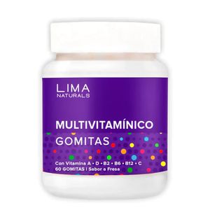 Gomitas Multivitamínico Sabor Fresa Lima Naturals 60 unidades