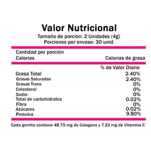 Gomitas con Colágeno Sabor Naranja Lima Naturals 60 unidades