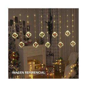 Cortina de Luces Navideña Decorativas Nube con Adornos
