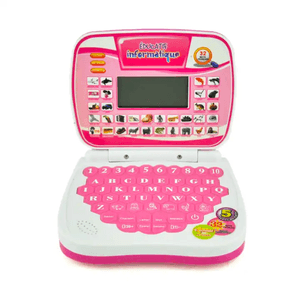 Mini Ordenador Laptop Inteligente para Niños Máquina de Aprendizaje en Español Inglés - Rosado