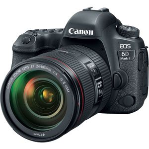Cámara Dslr Canon Eos 6D Mark Ii con Lente 24 105Mm F 4L Ii