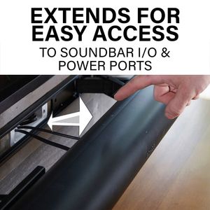 Soporte de Pared Extensible Sanus para Barra de Sonido Sonos Arc Negro