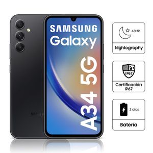 Celular Samsung Galaxy A34 6.6" 8GB RAM 256GB Grafito