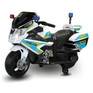 Moto Lineal a Batería para Niños Police Elite Blanco