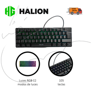 Teclado Gamer Halion Stratos Ha-k617 Rgb