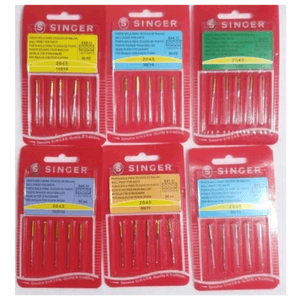 Aguja Singer Punta Bola 2045 Varias Medidas Kit de 6 Paquetes