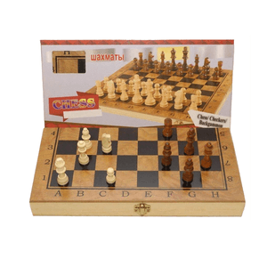 Juego De Ajedrez Grande Tablero Y Piezas De Madera