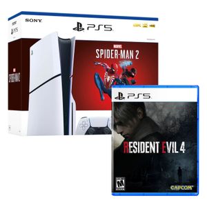 Consola Ps5 Slim Bundle Spiderman 2 + Resident Evil 4 Playstation 5