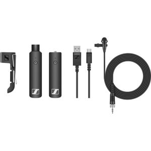 Sistema de Micrófono Inalámbrico Digital Sennheiser Xsw D Lavalier Set con Micrófono de Solapa Omnid