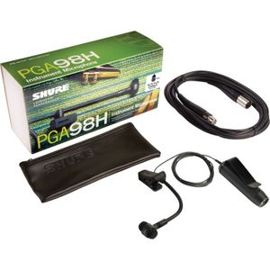 Micrófono de Trompeta Shure Pga98H Xlr Clip On Cardioid Condenser con Preamplificador Y Cable 15