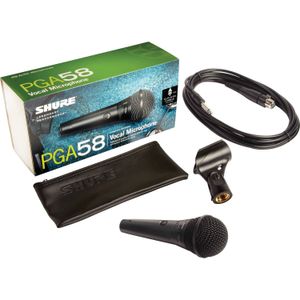 Micrófono Vocal Dinámico Cardioide Shure Pga58 Qtr con Cable Xlr a 1 4