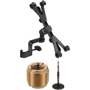 Soporte Universal para Tablet Auray Ipu 108 con Kit de Adaptador Soporte de Micrófono Telescópico P