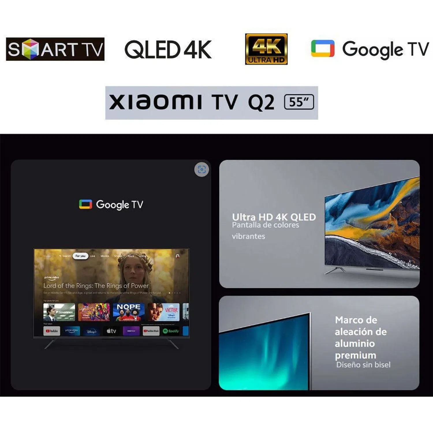 Televisor Xiaomi TV Q2 con Google Tv