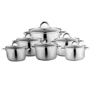 Juego de Olla Royal 12 Piezas Acerada RY-125CW-Acero