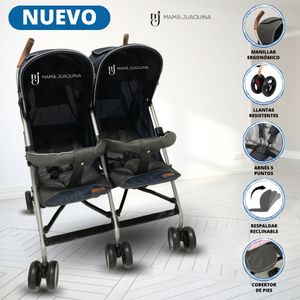 Coche Cuna Bastón Mellicero Ebaby Azul