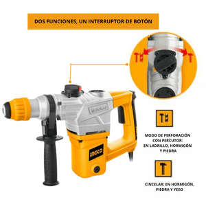 Rotomartillo SDS Plus 1050W 5 Joules Ingco RH10508
