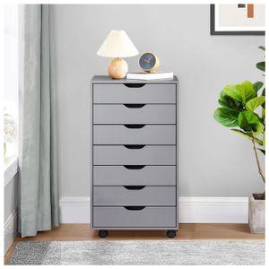 Archivador Moderno 7 Cajones Ventitas Home Gris Mate