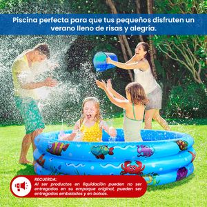 Piscina Inflable Niños Baby Amusement Pool 90cm Rosa 100 L