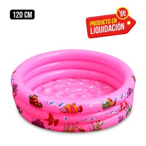 Piscina Inflable Niños Baby Amusement Pool 120cm Rosa 140 L
