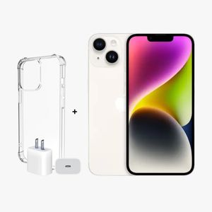 iPhone 14 128GB Blanco + Adaptador 20w + Case Space