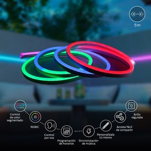 Cinta led de neón smart Rgb wifi de 5m