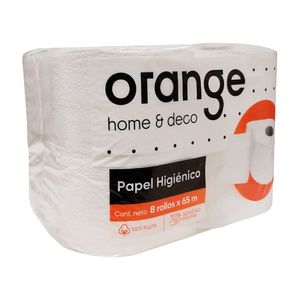 Papel Higienico Orange 100% Pulpa 8 rollos x 65m