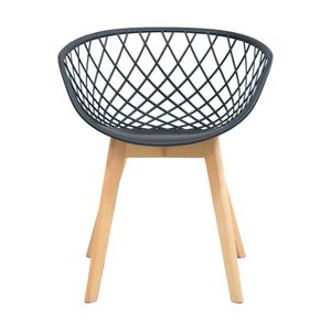 Silla de Diseño Decorativo Alma Polipropileno Negro Bonno