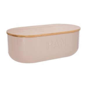 Caja de Pan Enlozada Con Tapa de Madera 10 L