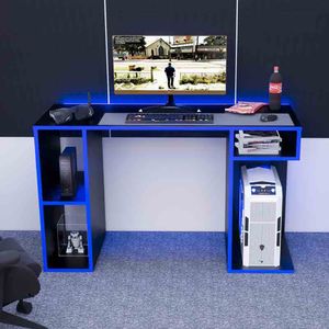 Escritorio Gamer NR 01 120cm Movenda Negro/Azul