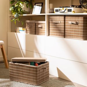Caja Bambú Plegable con Tapa 35x24,5x20 cm