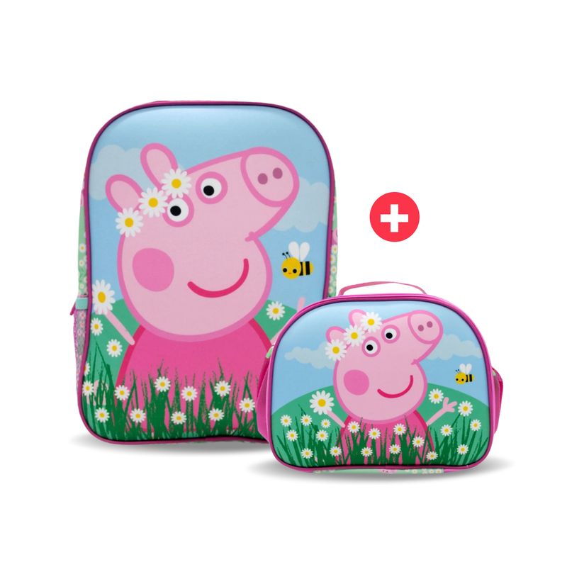 Set Mochila Lonchera Peppa Pig Real Plaza