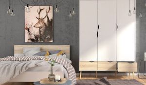 Armario Juvenil Matilde 3 puertas 3 cajones TU MESITA color Blanco/Duna