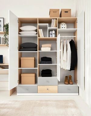 Ropero Armario 3 puertas Cristóbal TU MESITA multicolor