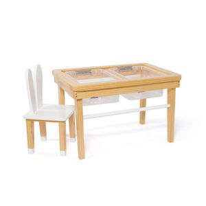 Mesa Sensorial Mi Madera Perfecta Con 2 Sillas