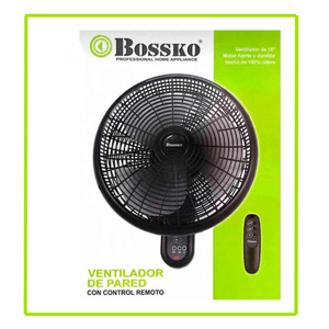 Ventilador De Pared Bossko 16"  con Control Remoto  BK-8210PD
