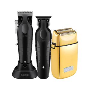 Tricombo Kemei Cortadora KM2296 con Trimmer KM2299 y Afeitadora KMTX1