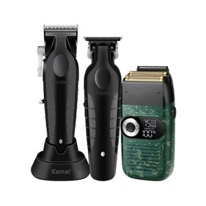 Tricombo Kemei Cortadora KM2296 con Trimmer KM2299 y Afeitadora KM2027