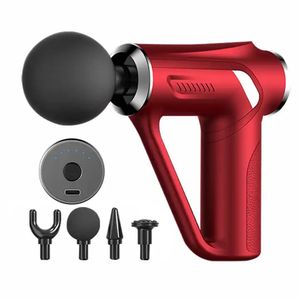 Pistola Masajeadora Músculos Masajes Corporal 4 en 1 LCD Rojo 325A