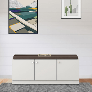 Zapatera con Asiento Shipping Blanco MUEBLES BONNO