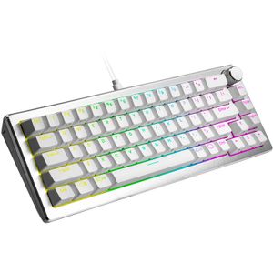 Teclado Mecánico Cooler Master Ck720 65 Personalizable Plateado Blanco Interruptores Blancos
