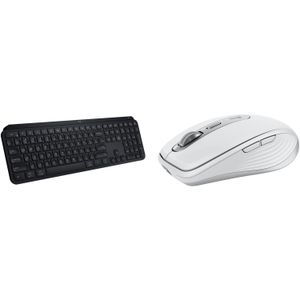 Teclado Inalámbrico Logitech Mx Keys S Y Ratón Anywhere 3S Negro Gris Pálido