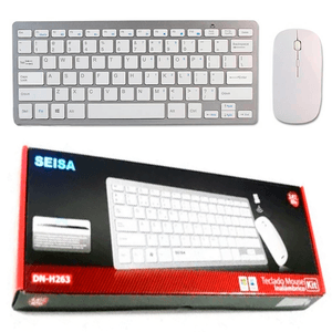 Teclado Y Mouse Portatil Inalambrico Para PC Laptop Seisa Oficina