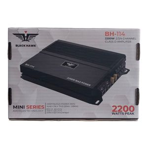 Amplificador Digital 4 Canales Black Hawk 2200W